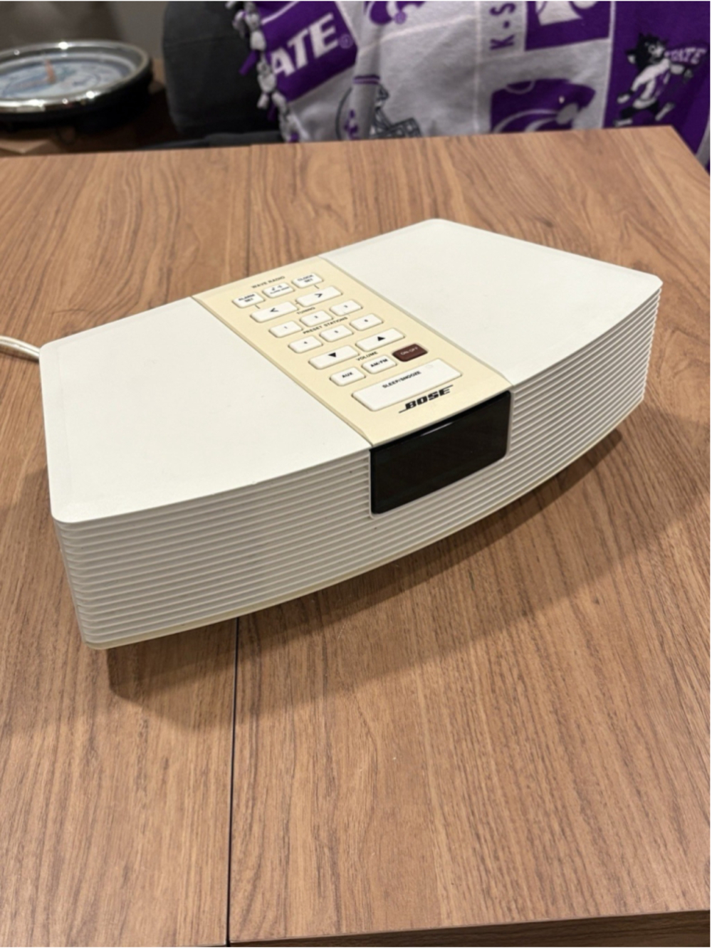 Bose Wave Radio AWR1-1W AM/FM Alarm Clock Stereo Tabletop White Tested Working